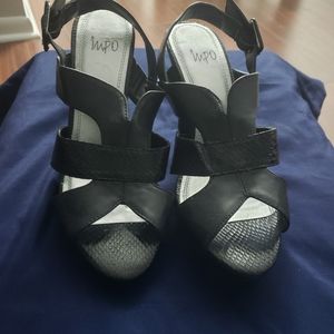 Impo Black Sandal Heels